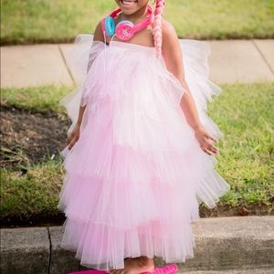 Tulle dress size 5 pink used